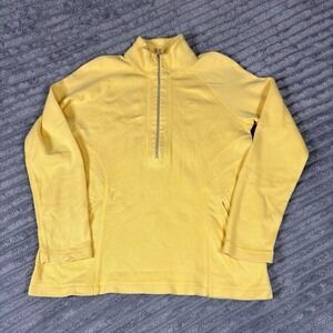 Tommy Bahama Womens Aruba quarter Zip Jacket Sz S Ribbed Sweater Yellow